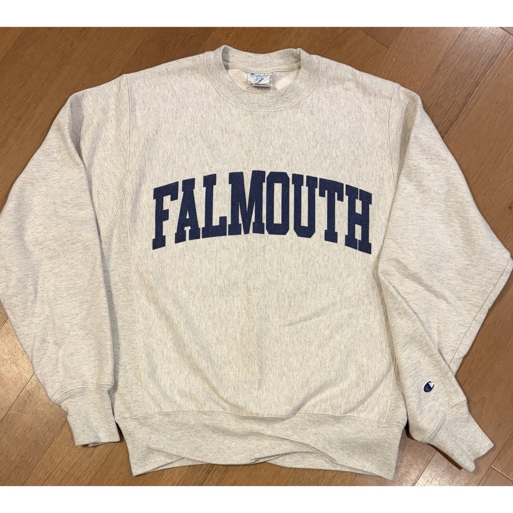 Vintage Champion Sweatshirt Crewneck Pullover Falmouth S Cape Cod Maine Coastal